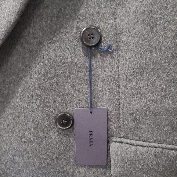 Prada Double-Breasted Wool/Cashmere Blend Coat - Picture 3 of 16